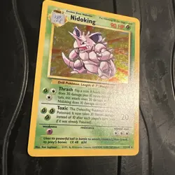 POKEMON TCG NIDOKING 11/130 HOLO RARE EXCELLENT BASE SET 2 - Image 1