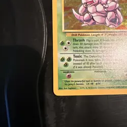 POKEMON TCG NIDOKING 11/130 HOLO RARE EXCELLENT BASE SET 2 - Image 2