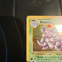 POKEMON TCG NIDOKING 11/130 HOLO RARE EXCELLENT BASE SET 2 - Image 5