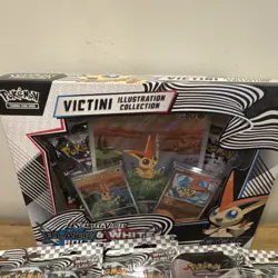 Pokemon TCG Scarlet & Violet Black & White Illustration Collection Box Victini - Image 2