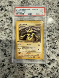 Pokemon Neo Genesis #33 - Electabuzz - MINT - 1st Edition - PSA 9! - Image 1