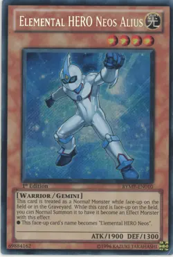 Yugioh Elemental Hero Neos Alius RYMP-EN010 Secret Rare 1st Edition LP - Image 1