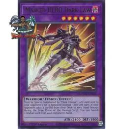 Yugioh! 1x Masked HERO Dark Law MZMU-EN070 Ultra Rare 1st Ed NM - Image 1