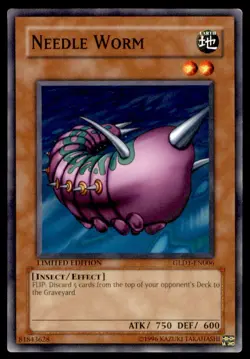 Yu-Gi-Oh! Needle Worm #GLD1-EN006 Limited Edition Light Play - Image 1