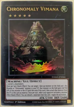 YuGiOh Chronomaly Vimana Ultra Rare 1st Edition DAMA-EN044 NM - Image 1