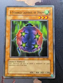 4-Starred Ladybug of Doom - PSV 088 OLD PRINT - Common - Unlimited - Yugioh - Image 1