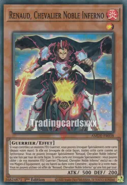 Yu-Gi-Oh! Renaud, Chevalier Noble Inferno : SR AMDE-FR038 - Image 1