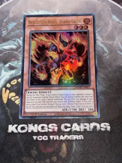 MZMU-EN077 Red Lotus King, Flame Crime Ultra Rare YuGiOh! NEW - Image 1