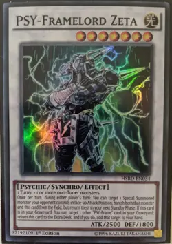 YuGiOh PSY-Framelord Zeta Super Rare 1st Edition HSRD-EN034 - Image 1
