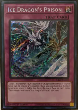 YuGiOh Ice Dragon's Prison Secret Rare 1st Edition RA01-EN078 - Image 1