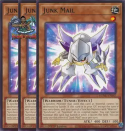 Yugioh! 3x Junk Mail MZMU-EN047 Rare 1st Ed NM - Image 1
