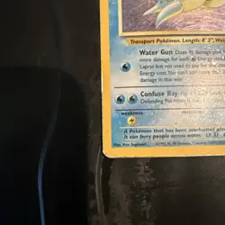 Pokemon TCG Lapras Fossil Holo Card 10/62 WOTC Vintage - Image 2