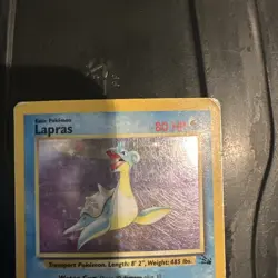 Pokemon TCG Lapras Fossil Holo Card 10/62 WOTC Vintage - Image 4