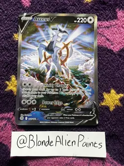 Arceus V 166/172 Alternate Alt Art SWSH Brilliant Stars Pokemon Card TCG NM - Image 1