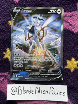 Arceus V 166/172 Alternate Alt Art SWSH Brilliant Stars Pokemon Card TCG NM - Image 2