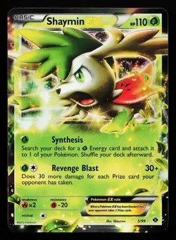 Shaymin EX 5/99 Ultra Rare Next Destinies Pokemon Card - Image 1