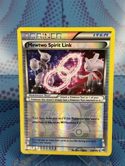 Mewtwo Spirit Link Reverse Holo 144/162 Pokemon Card 2015 BREAKthrough LP - Image 1