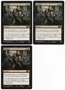 Mutilate x3 3x M13 Core Set 2013 Black Rare Enchantment MTG NM AZ1 - Image 1