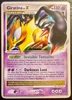 Giratina LV.X 124/127 Holo Rare LV.X Platinum Pokemon Heavily Played HP - Image 1