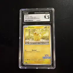Pokemon TCG 2024 Illustration Contest Pikachu (SVP 214) CGC 9.5 Mint+ - Image 1