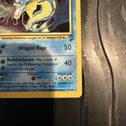 Pokemon Gyarados Base Set 2 Holo 7/130 - Image 3