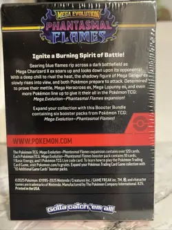 Pokemon TCG Mega Evolution Phantasmal Flames Booster Bundles New Sealed 6 Packs - Image 2