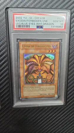 Konami Yu-Gi-Oh! Exodia the Forbidden One LOB-124 Ultra Rare PSA 10 GEM MT - Image 1