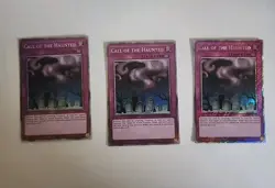 Yugioh 3x Call of the Haunted RA03-EN108 Platinum Secret Rare 1st Ed - Image 1