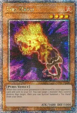 Yugioh! Fire Hand - RA04-EN224 - Quarter Century Secret Rare - 1st Edition Near - Image 1