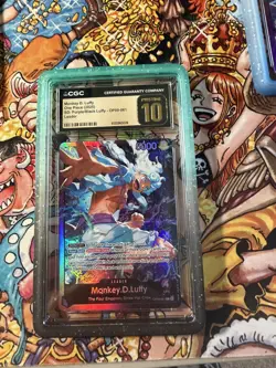 2025 One Piece TCG Monkey.D.Luffy ST26 OP09-061 Leader FOIL PRISTINE 10 - Image 1