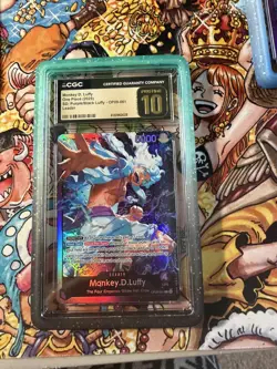 2025 One Piece TCG Monkey.D.Luffy ST26 OP09-061 Leader FOIL PRISTINE 10 - Image 2