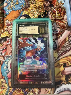 2025 One Piece TCG Monkey.D.Luffy ST26 OP09-061 Leader FOIL PRISTINE 10 - Image 3