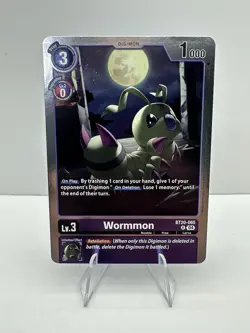Digimon Card Playset Wormmon Foil BT20-065 R Release Special Booster 2.5 - Image 1