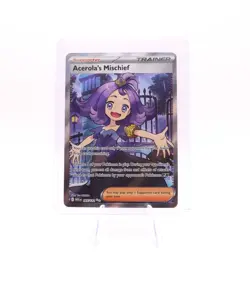 Pokemon TCG Acerola’s Mischeif Holo Ultra Rare Full Art NM/M Trainer Card - Image 3