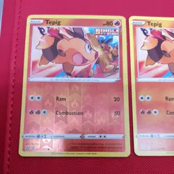 023/163 Tepig Reverse Holo Set Pair Battle Styles Pokemon TCG Cards Bundle swsh - Image 2