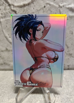 Momo Trading Card Waifu Goddess Story Anime Girl holo Karte Manga Full Art - Image 1