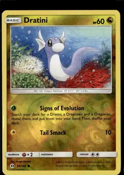 Pokemon Dratini 94/149 Sun Moon Base Set Reverse Holo Common 2 Card Lot - Image 1