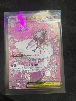 Pokemon Mega Diancie EX Full Art Holo Card 282/217 Fairy 120× HP270 English - Image 1