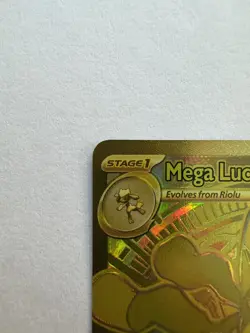 🔥 Pokemon TCG Mega Lucario EX 188/132 Mega Evolution Gold Hyper Rare Card NM 🔥 - Image 4