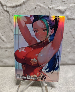 Nemona Trading Card Waifu Goddess Story Anime Girl holo Karte Manga Full Art - Image 1