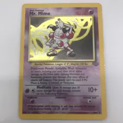Pokemon Card Mr. Mime 6/64 Holo Foil Used/Played - Please see description! - Image 1