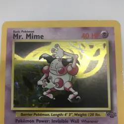 Pokemon Card Mr. Mime 6/64 Holo Foil Used/Played - Please see description! - Image 2