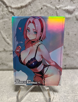 Sakura Trading Card Waifu Goddess Story Anime Girl holo Karte Manga Full Art - Image 1