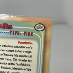 Ninetails (Ninetales) #38 Pokemon Topps Series 1 Card (Black Label)MP - Image 3