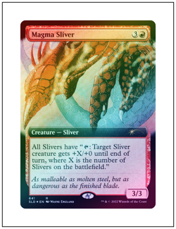 1x Magma Sliver, Secret Lair Drop - 641, Foil, Magic MTG NM - Image 1