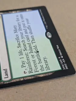 Misty Rainforest - MTG - Modern Masters - LP - Printing Error - Image 2