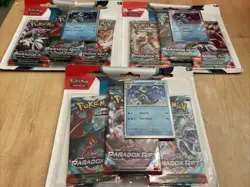 Lot Of 3 Pokemon TCG - S&V Paradox Rift 3 Pack Blister New/Sealed 820650807459 - Image 1
