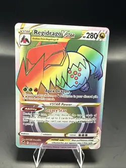 Pokemon Regidrago VSTAR 201/195 Silver Tempest Rainbow Secret Rare Holo NM - Image 1