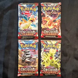 Pokemon Obsidian Flames - 4x Booster Packs Art Set - Factory Sealed - Image 1