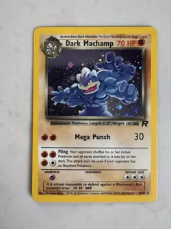 Dark Machamp Holo Rare Team Rocket 10/82 Pokemon Card LP Nice - Image 1